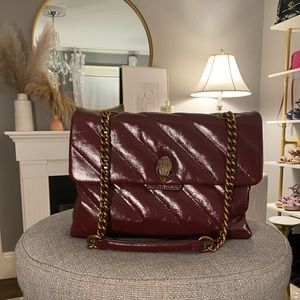Authentic Kurt Geiger Large Kensington Bag Burgundy New without Tags